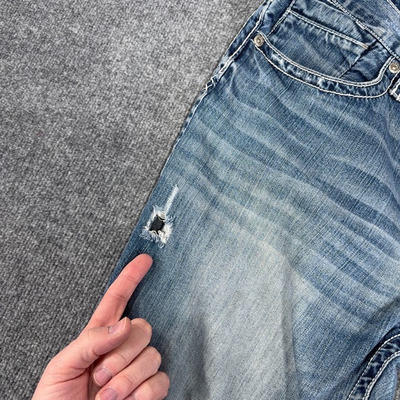 BKE Denim Jeans Mens 36R (36x31) Blue Denim Medium Wash Seth Distressed Bootleg - Picture 6 of 13